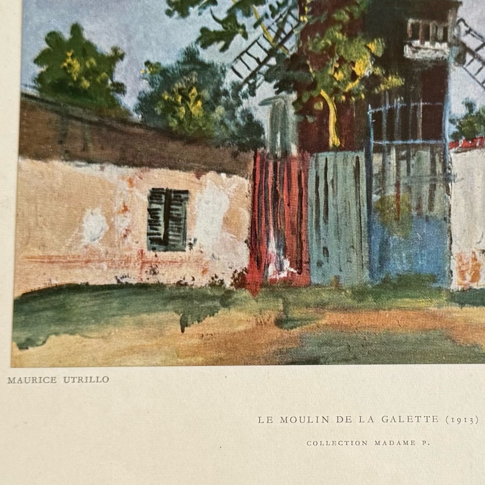 3/$25 Vintage Maurice Utrillo Print Le Moulin de la Galette 1913 Numbered - Picture 6 of 11